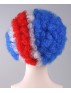 Red Blue Party Afro Wig